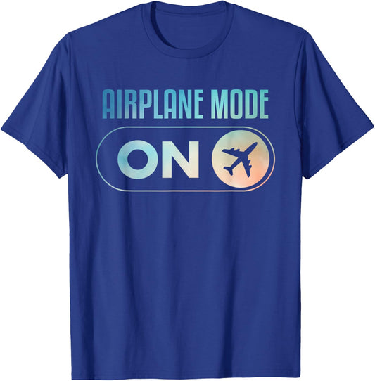 Funny Airplane Pilot Art Women Airplane Mode Pilot T-Shirt - T-Shirt | Royal
