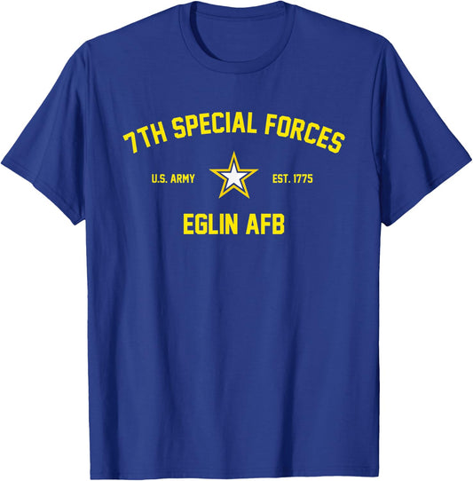 7th Special Forces Group Eglin AFB T-Shirt - T-Shirt | Royal