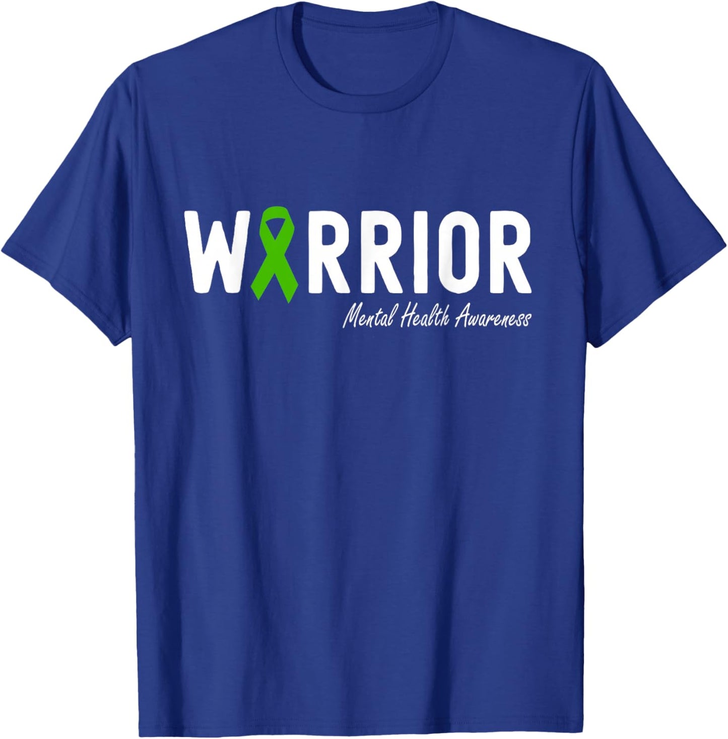 Mental Health Awareness Month Green Ribbon T-Shirt - T-Shirt | Royal