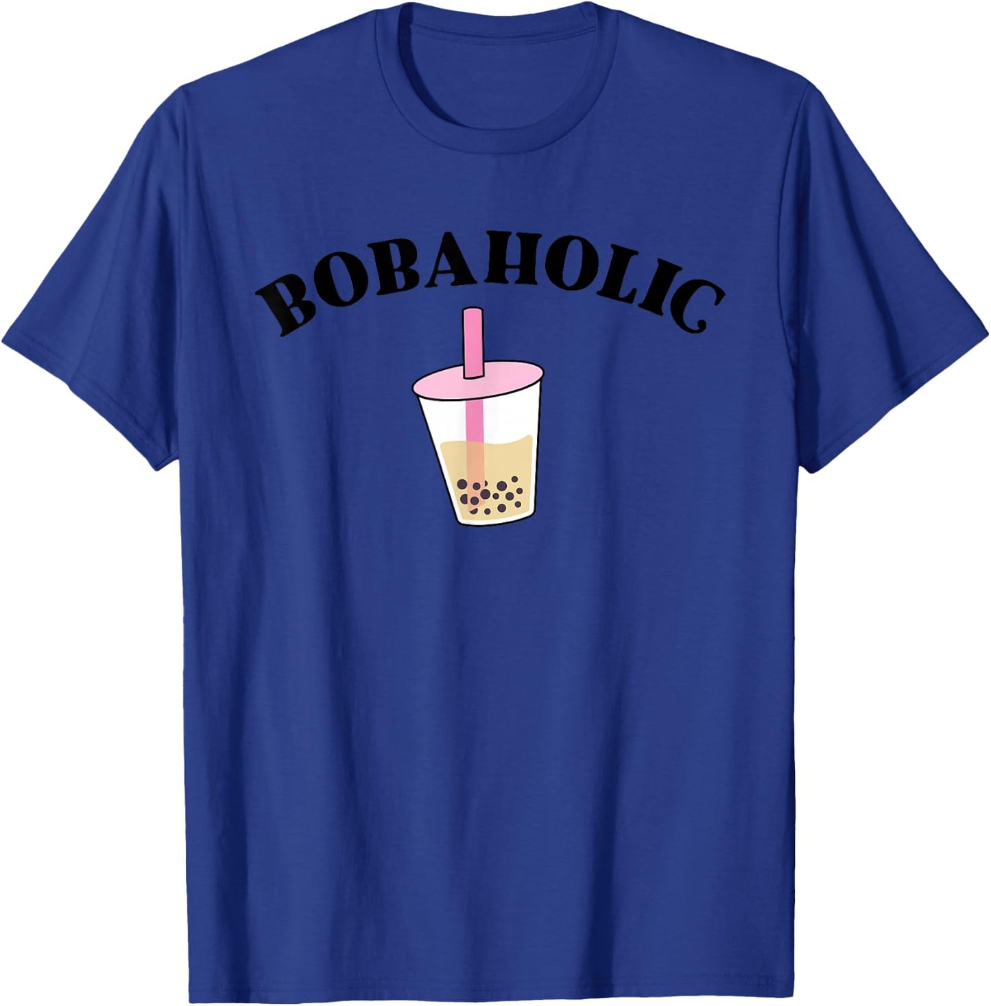 Bobaholic Funny Bubble Tea Shirts Women Boba Tea Kids Gift T-Shirt - T-Shirt | Royal