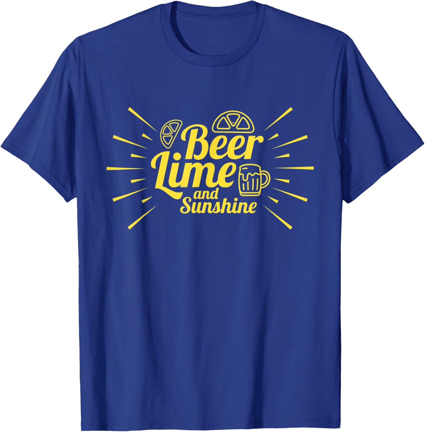 Beer Lime And Sunshine Funny Drinking Party Relaxation Gift Women T-Shirt - T-Shirt | Royal