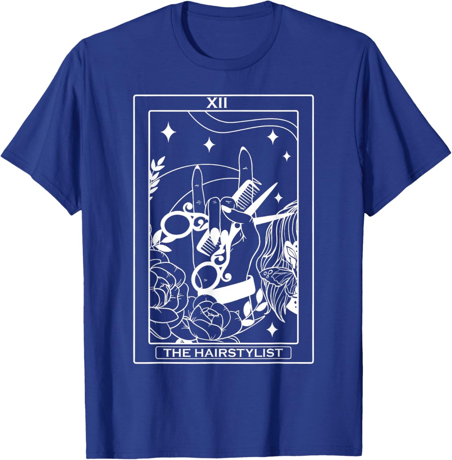 The Hairstylist Tarot Card Hairdresser Salon Hair Stylist T-Shirt - T-Shirt | Royal