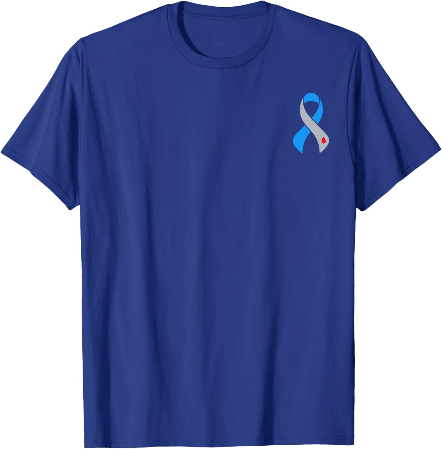 Support Squad Type 1 Diabetes Awareness T1D Blue Ribbon T-Shirt - T-Shirt | Royal