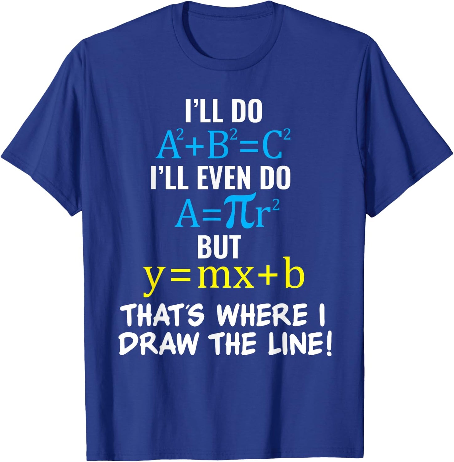 Basic Math Pun T Shirt Meme for Youth Teen Girls & Boys T-Shirt - T-Shirt | Royal