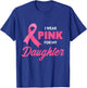 Breast Cancer Support I Wear Pink For My Daughter Ribbon T-Shirt - T-Shirt | Royal