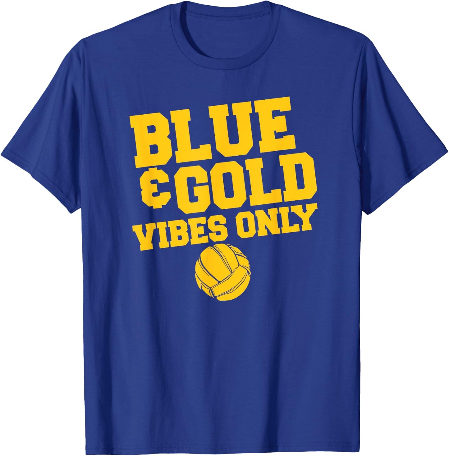 Blue Gold Game Day High School Volleyball Group Team T-Shirt - T-Shirt | Royal