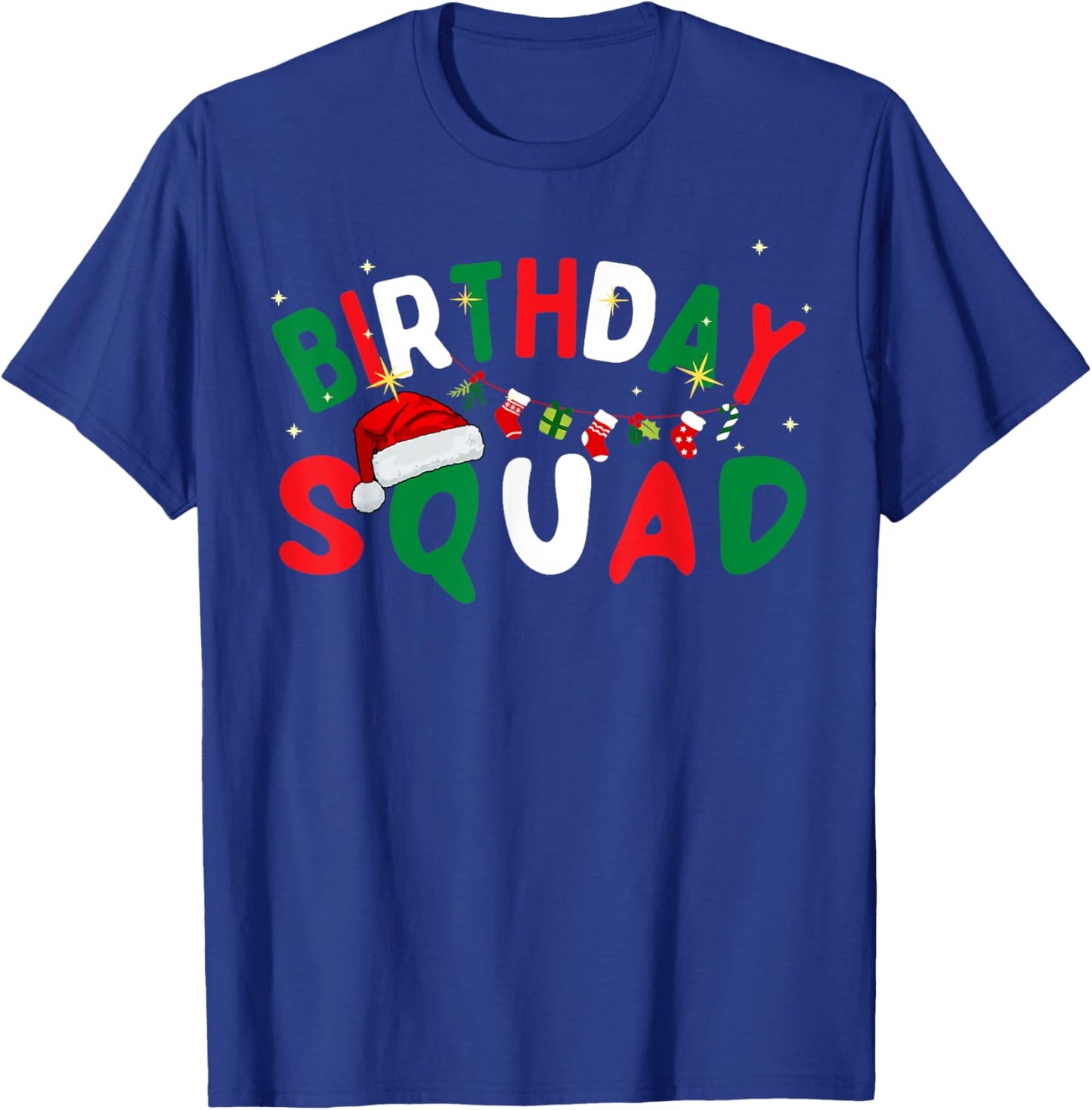 Birthday Squad Christmas Theme Family Matching Xmas Kids T-Shirt - T-Shirt | Royal