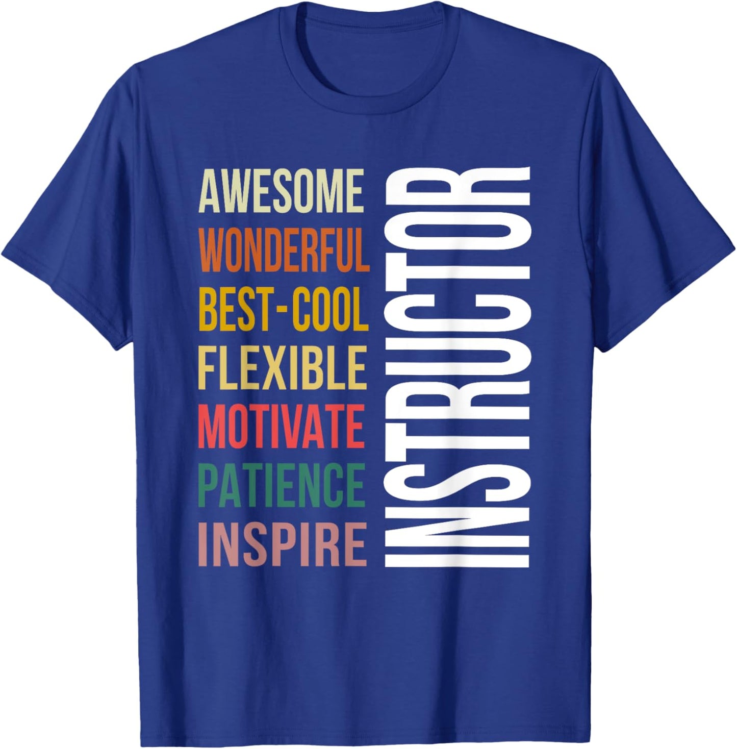 Funny Instructor Thank You Gift Awesome T-Shirt - T-Shirt | Royal