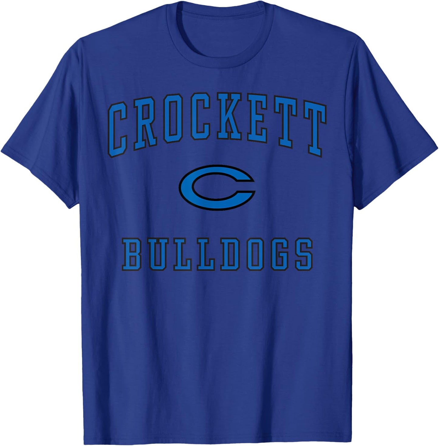 Crockett High School Bulldogs C1 T-Shirt - T-Shirt | Royal
