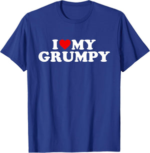 I Love My Grumpy Design: Toddler, Boy, Girl, Youth, Baby T-Shirt - T-Shirt | Royal