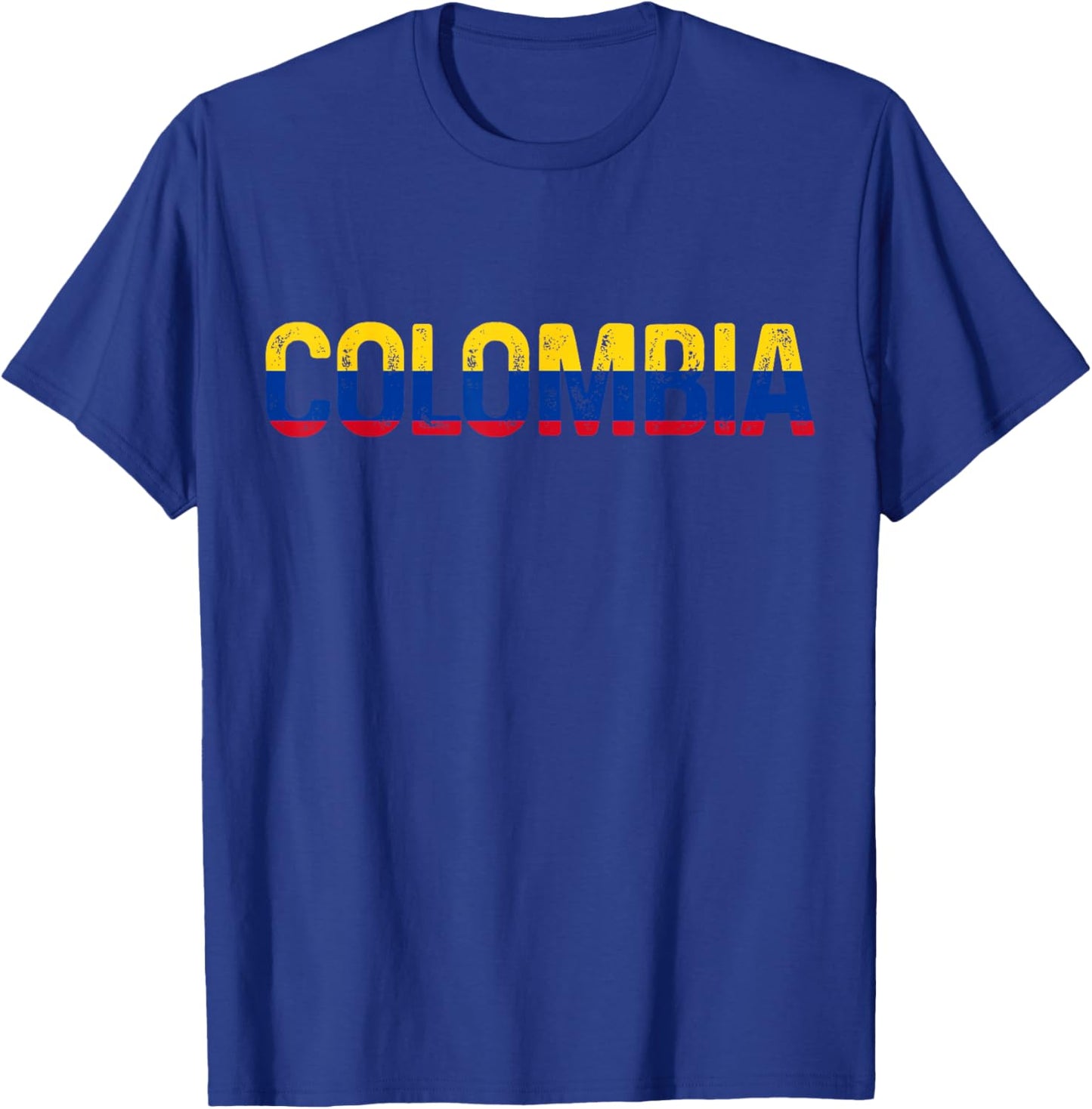 Colombia Flag Vintage Pride T-Shirt - T-Shirt | Royal