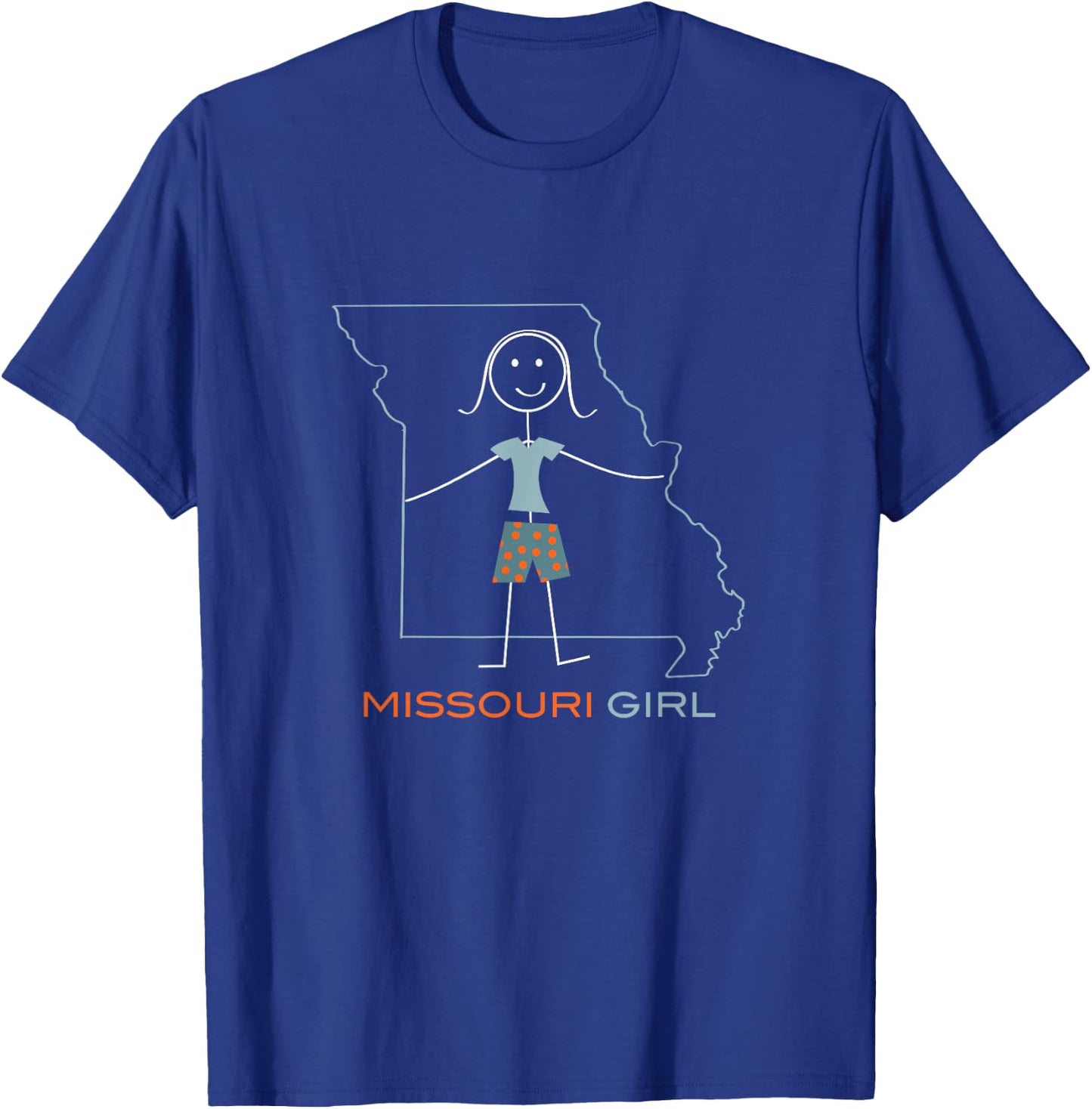 Funny Missouri, MO Girls Missouri T-Shirt - T-Shirt | Royal