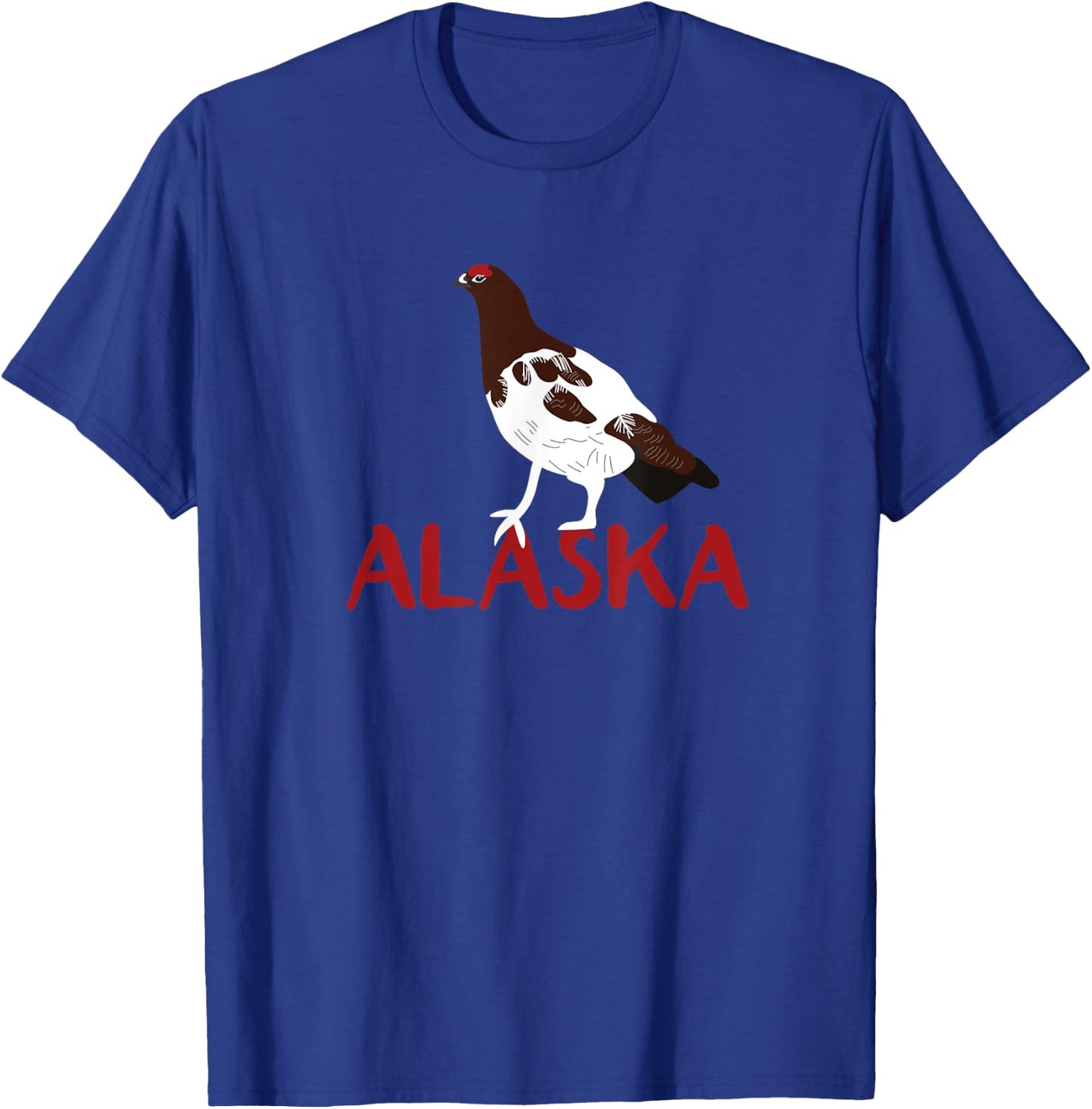Willow Ptarmigan Alaska State Bird Souvenir Style T-Shirt - T-Shirt | Royal