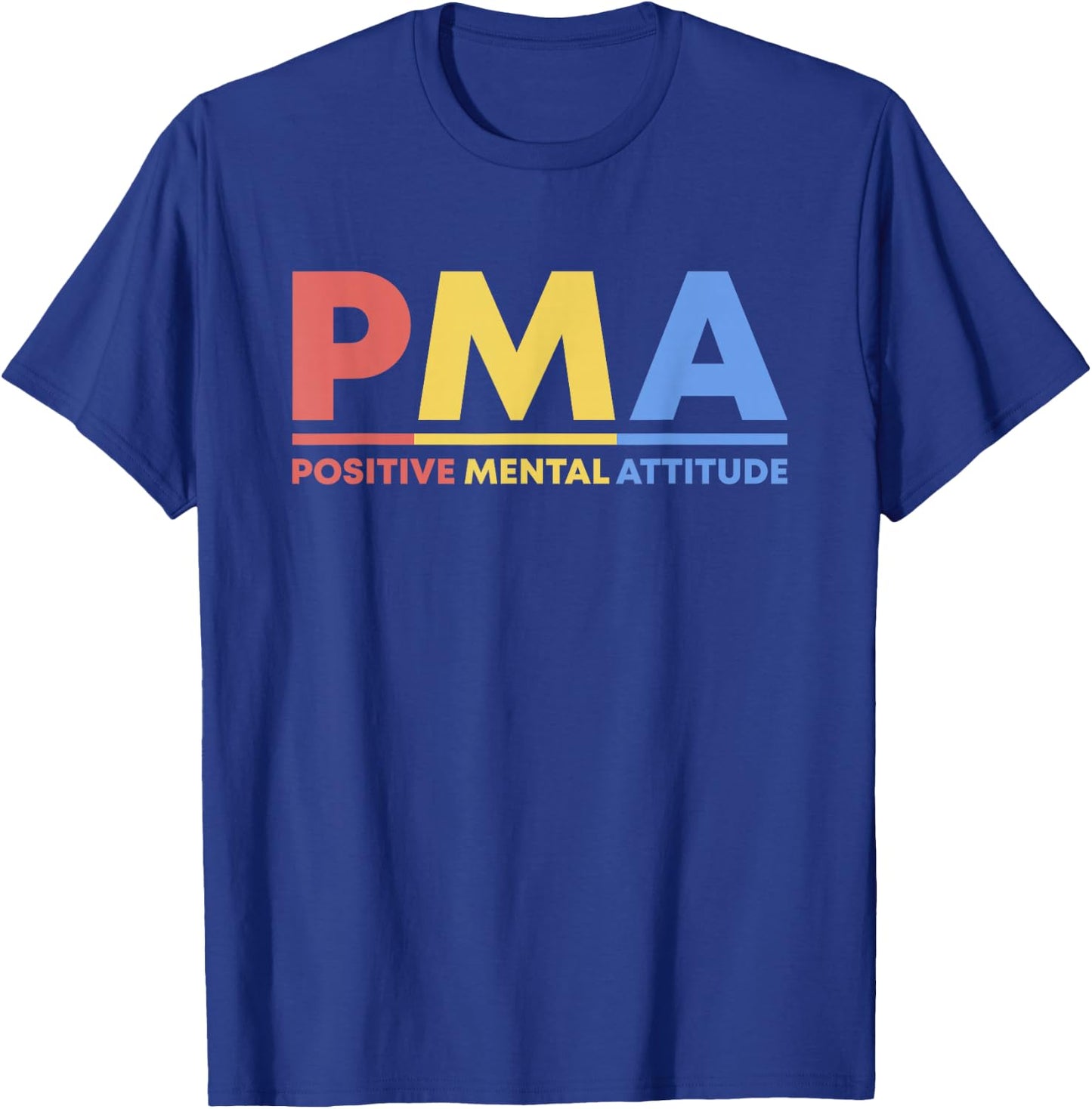 Retro Positive Mental Attitude Self Care Quote Mental Health T-Shirt - T-Shirt | Royal