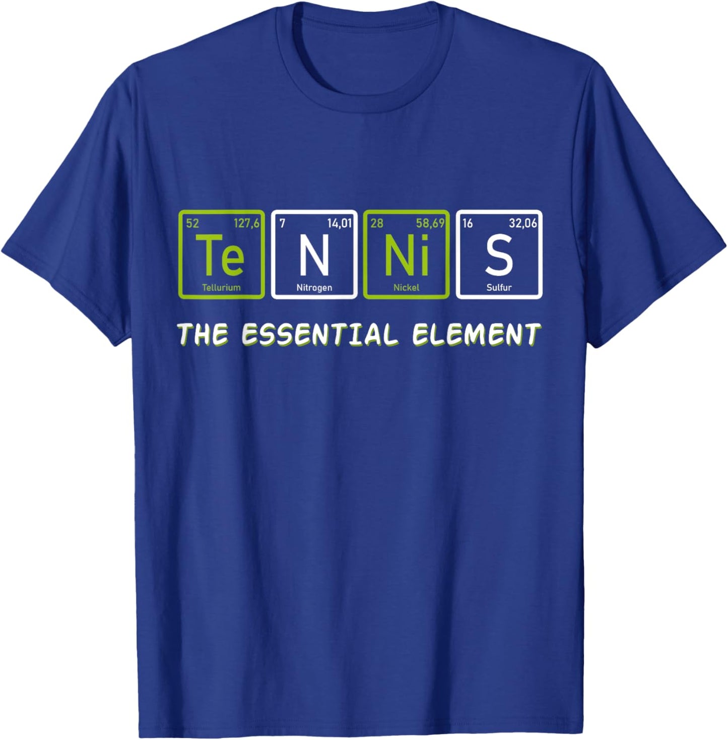 Tennis The Essential Element Funny Love Tennis T-Shirt - T-Shirt | Royal