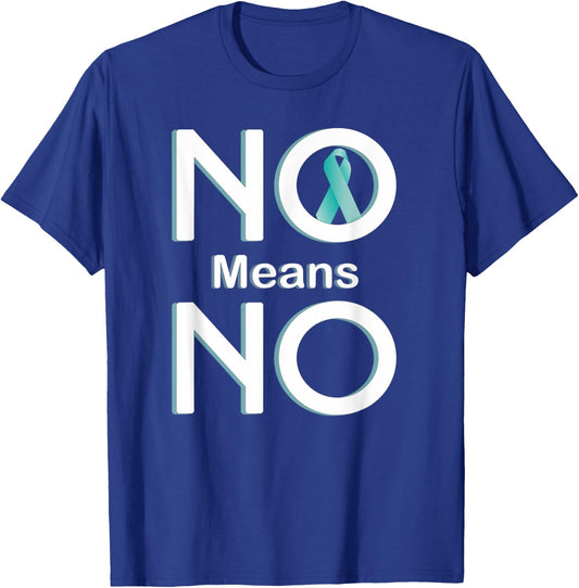 No Means No Sexual Assault Awareness Month T-Shirt - T-Shirt | Royal