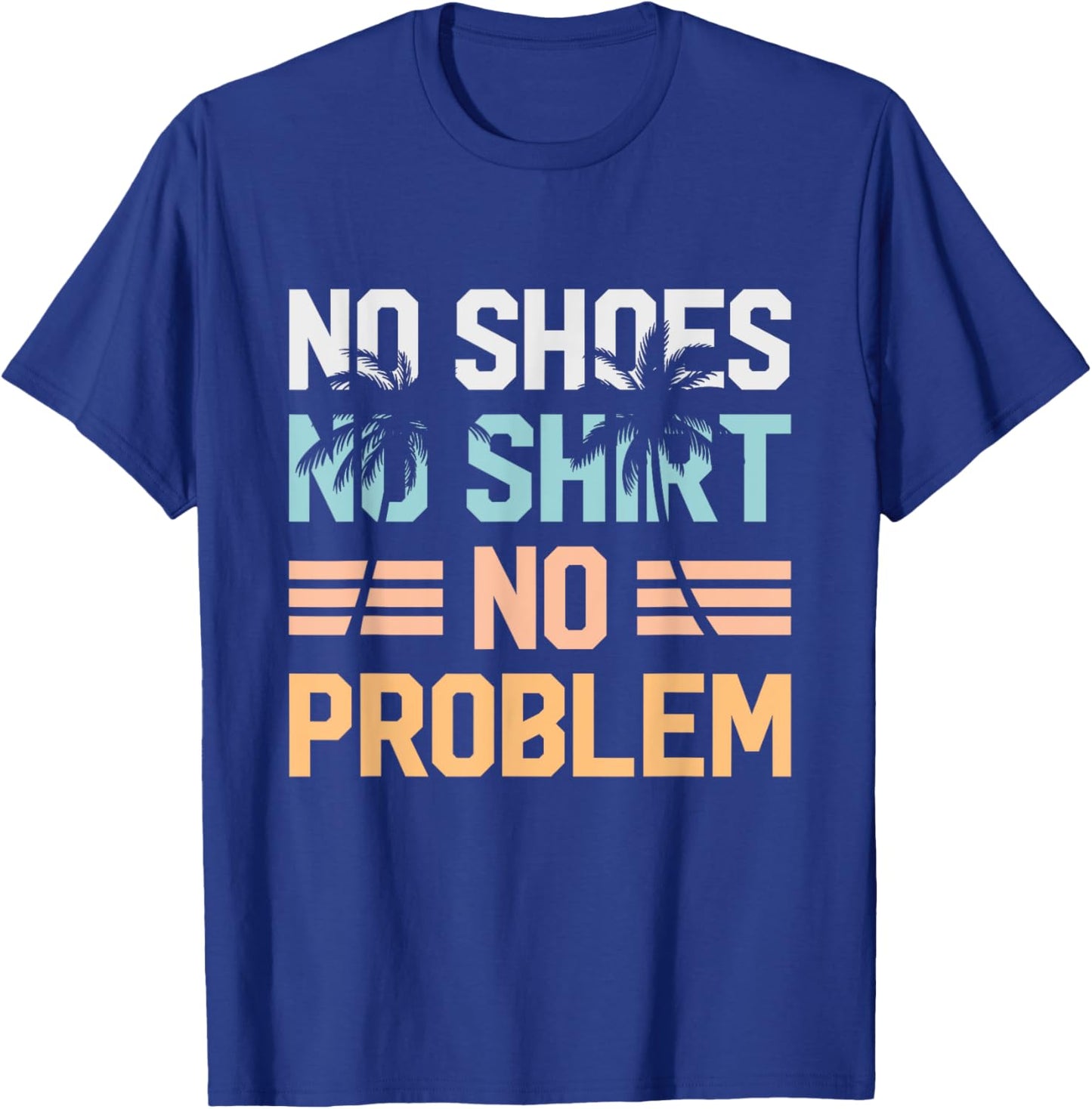 No Shoes Shirt No Problem Coconut Tree Country Music T-Shirt - T-Shirt | Royal