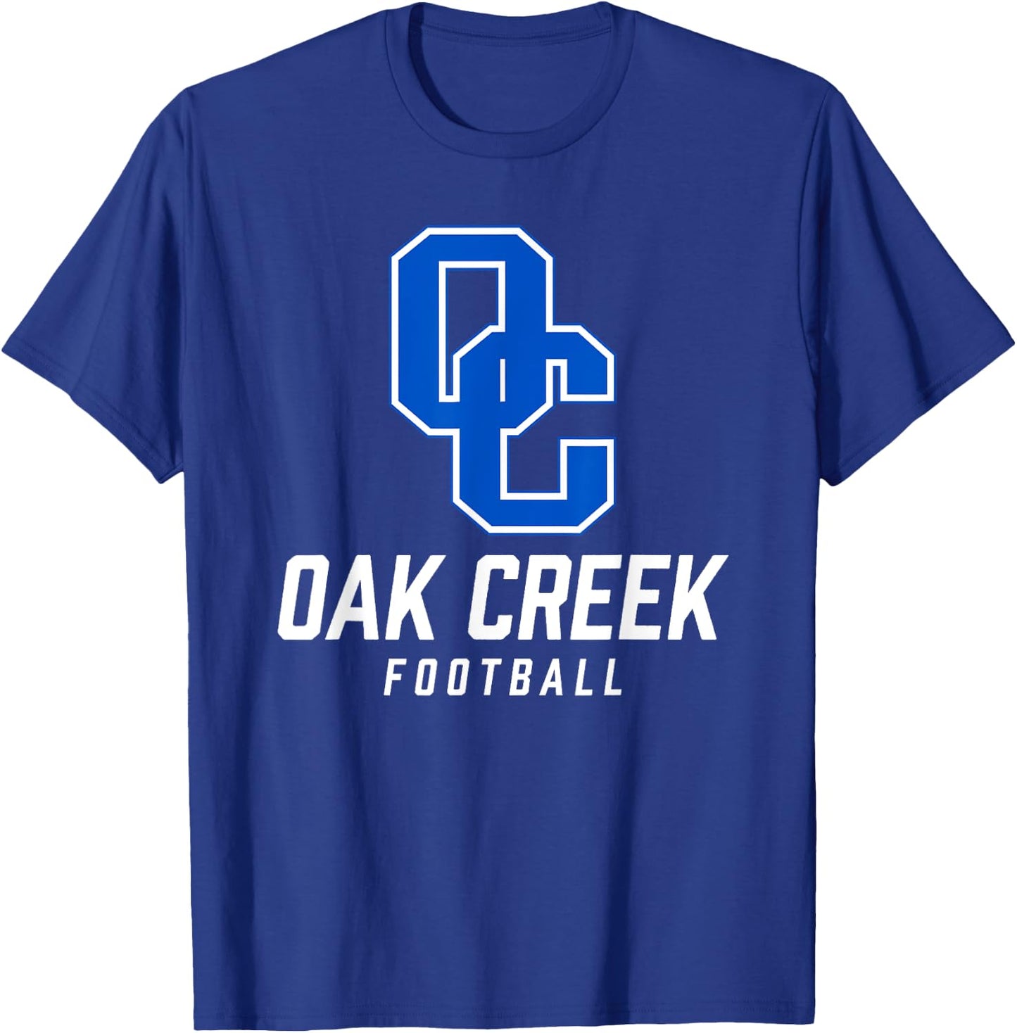 Oak Creek Knights Logo Football Team HS T-Shirt - T-Shirt | Royal