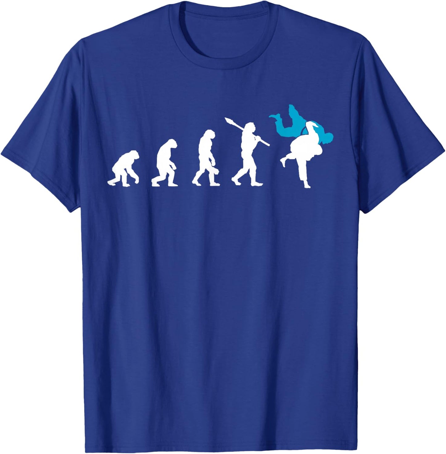 Judo Evolution Cool Judoka Retro Gift T-Shirt - T-Shirt | Royal