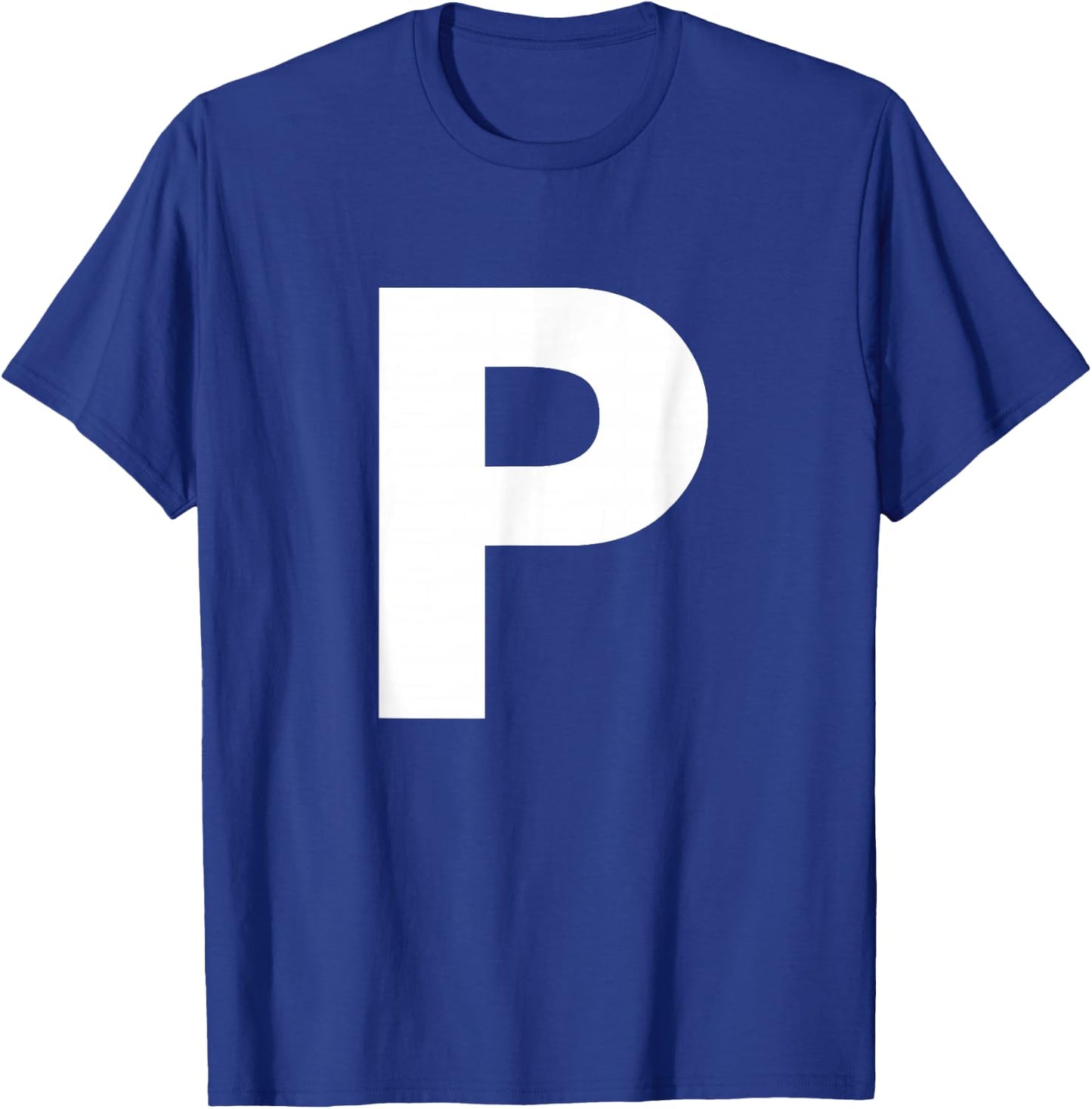 Alphabet Letter P (capital upper case) Shirt T-Shirt - T-Shirt | Royal