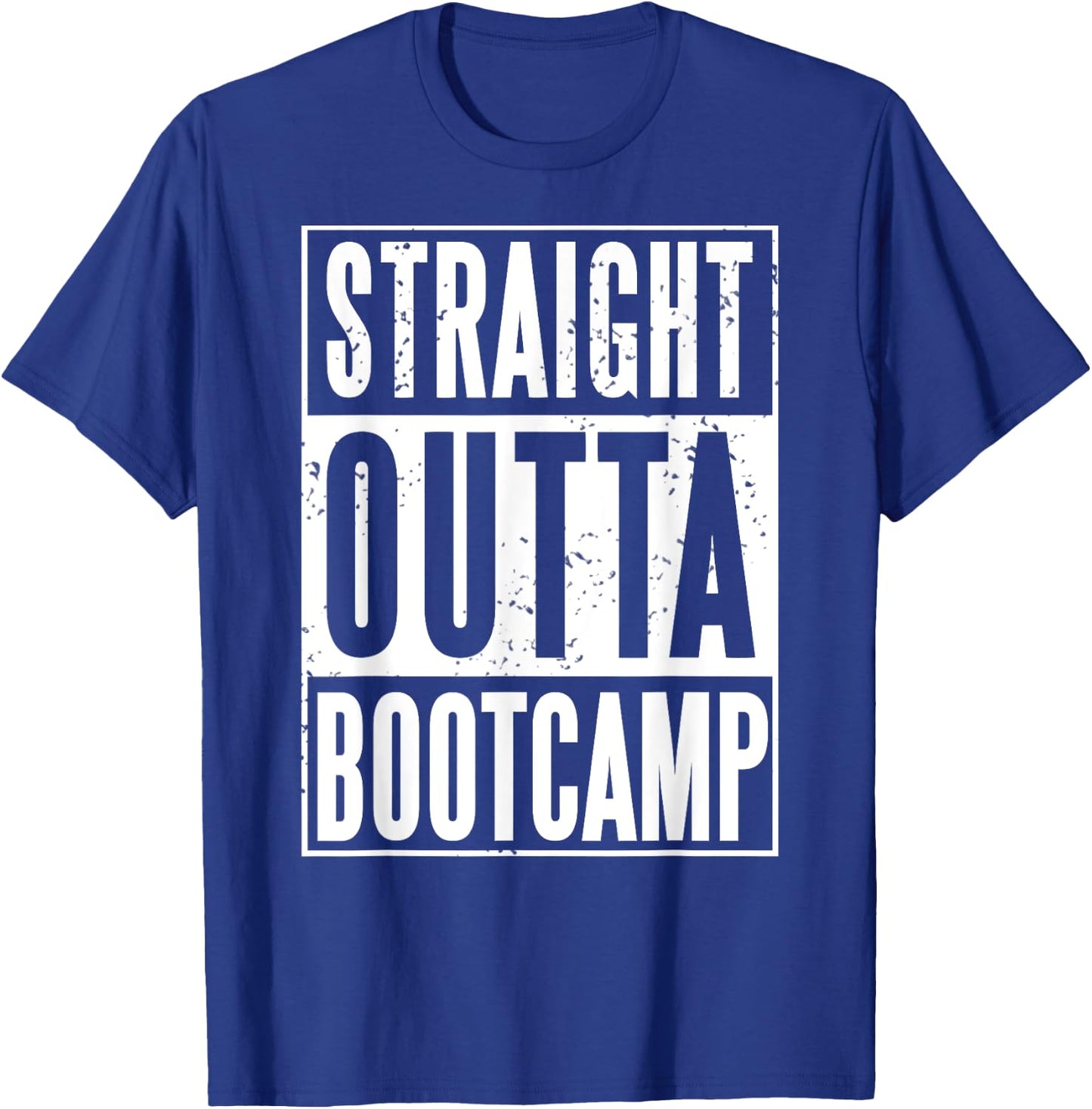 Straight Outta Military Bootcamp Soldier T-Shirt - T-Shirt | Royal
