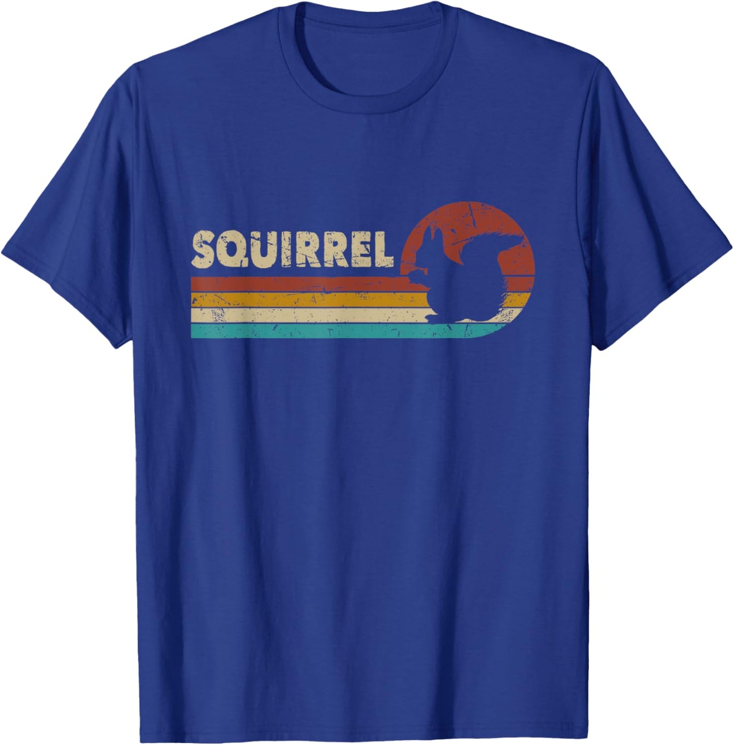 Squirrel Vintage Men Women Kids Boys Girls Funny Retro T-Shirt - T-Shirt | Royal