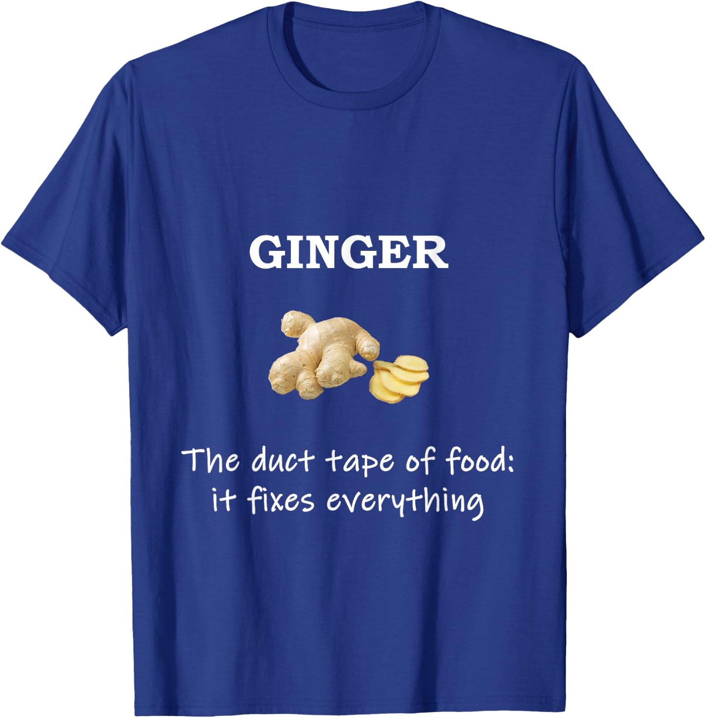 Funny Ginger Fixes Everything Foodie T-Shirt - T-Shirt | Royal
