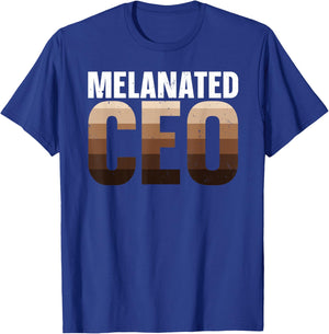 Melanated CEO Design Men Black Business Owner CEO T-Shirt - T-Shirt | Royal