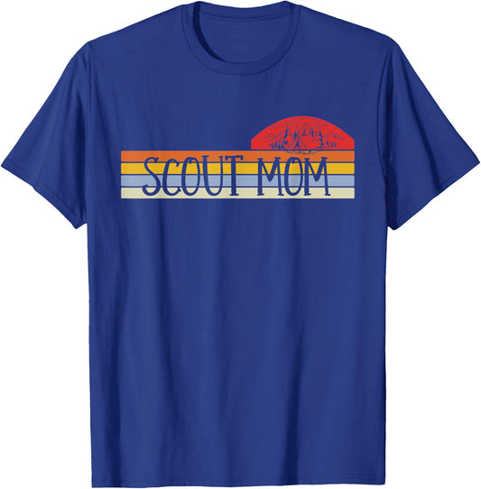 Scouting Funny Vintage Scout Mom T-Shirt - T-Shirt | Royal