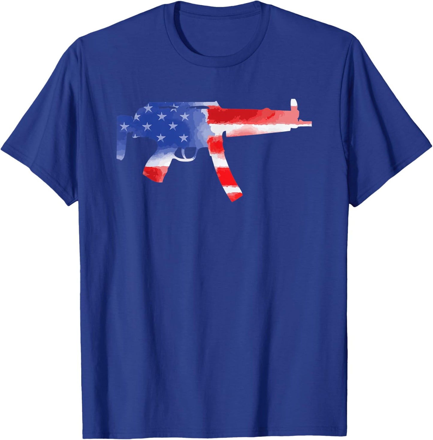 MP5 Gun America USA Flag Pride T Shirt Gift United States T-Shirt - T-Shirt | Royal