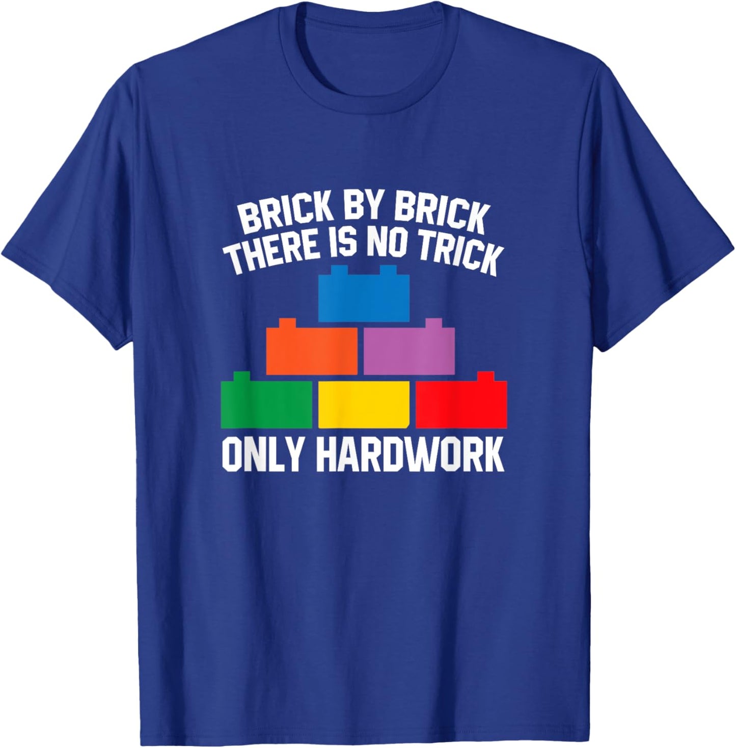 Brick Builder Blocks Building Master Builder Toys Kids Boys T-Shirt - T-Shirt | Royal