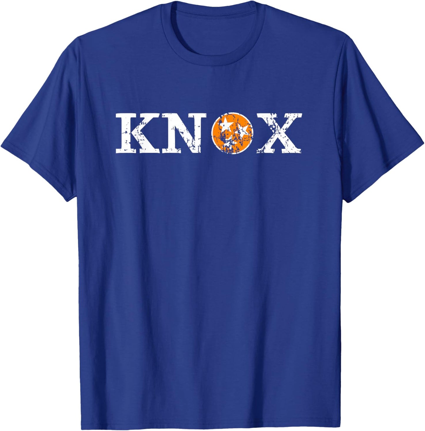 Knoxville Tennessee State Flag Orange White Distressed Knox T-Shirt - T-Shirt | Royal