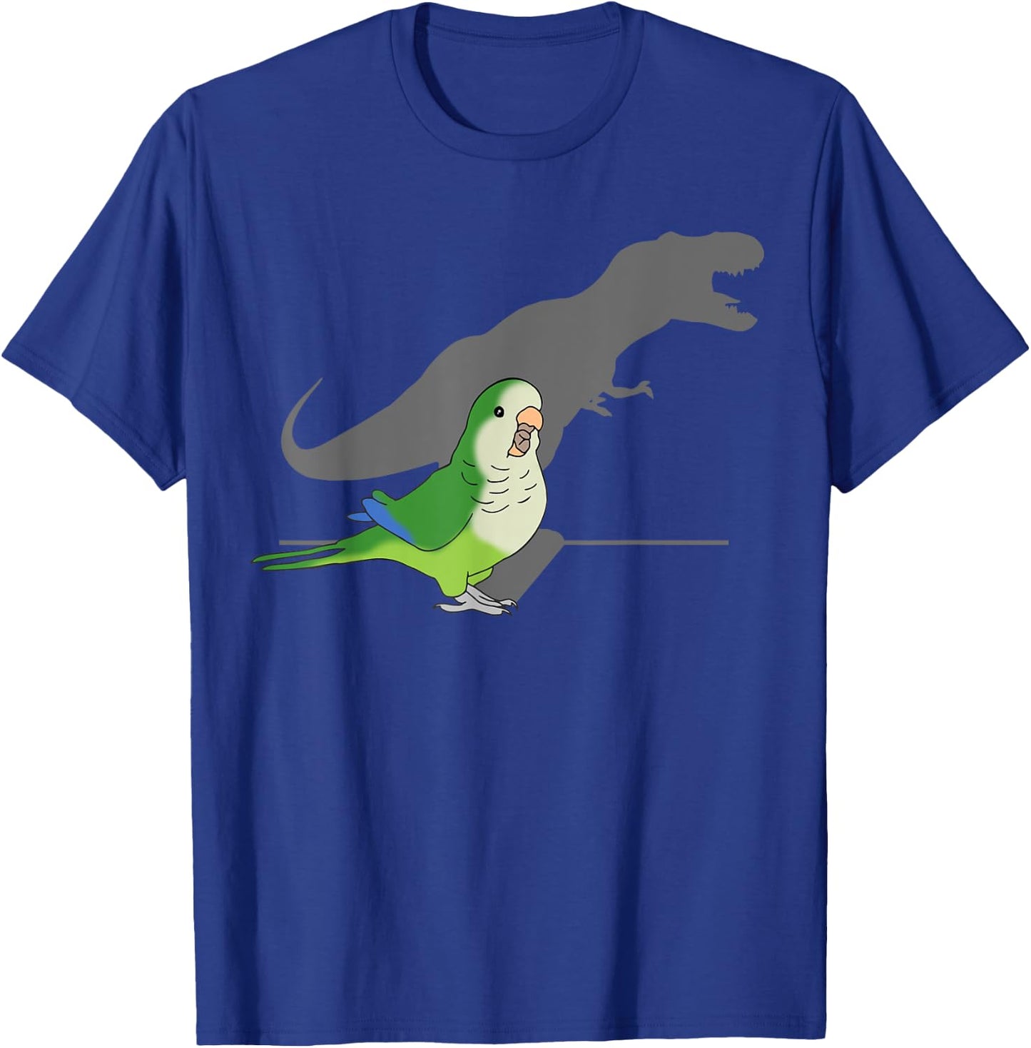 T-rex Green Monk Parakeet, Funny Birb memes Screaming Parrot T-Shirt - T-Shirt | Royal