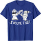 Vintage Evolve This Jesus And Darwin , Small, Black T-Shirt - T-Shirt | Royal