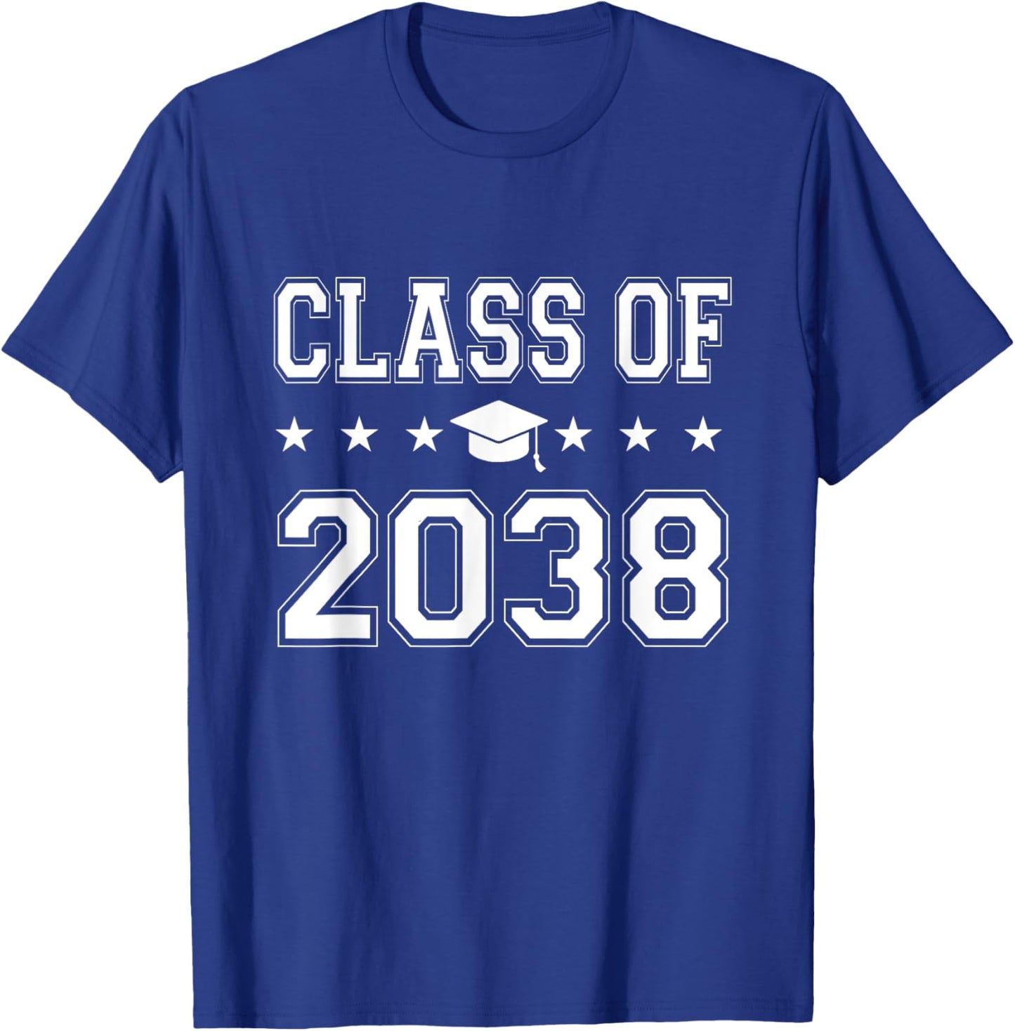 Class of 2038 First Day of School Graduation T-Shirt - T-Shirt | Royal