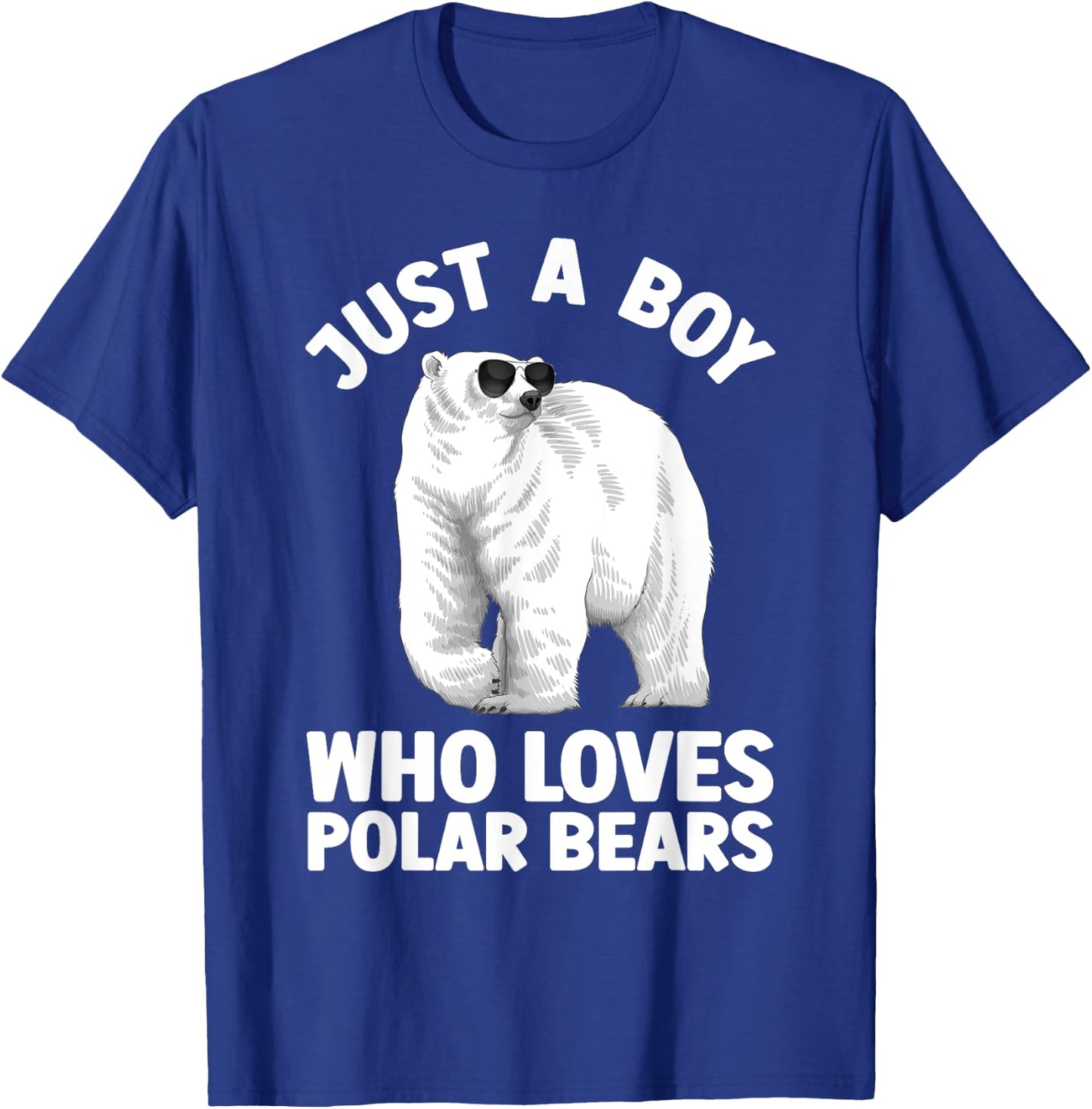 Cute Polar Bear Design Boys Arctic Polar Bear Lover T-Shirt - T-Shirt | Royal