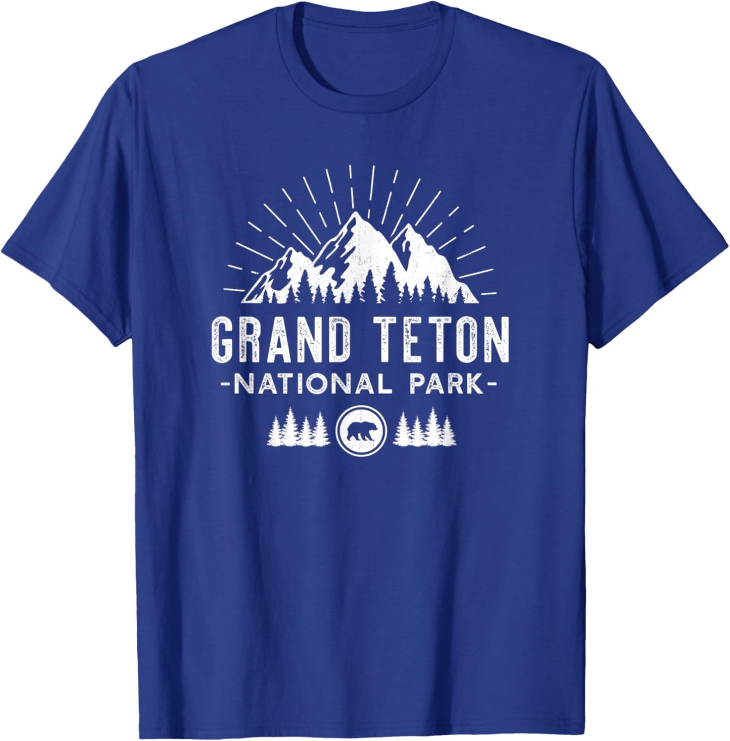 Grand Teton National Park - Retro hiking vacation gift T-Shirt - T-Shirt | Royal