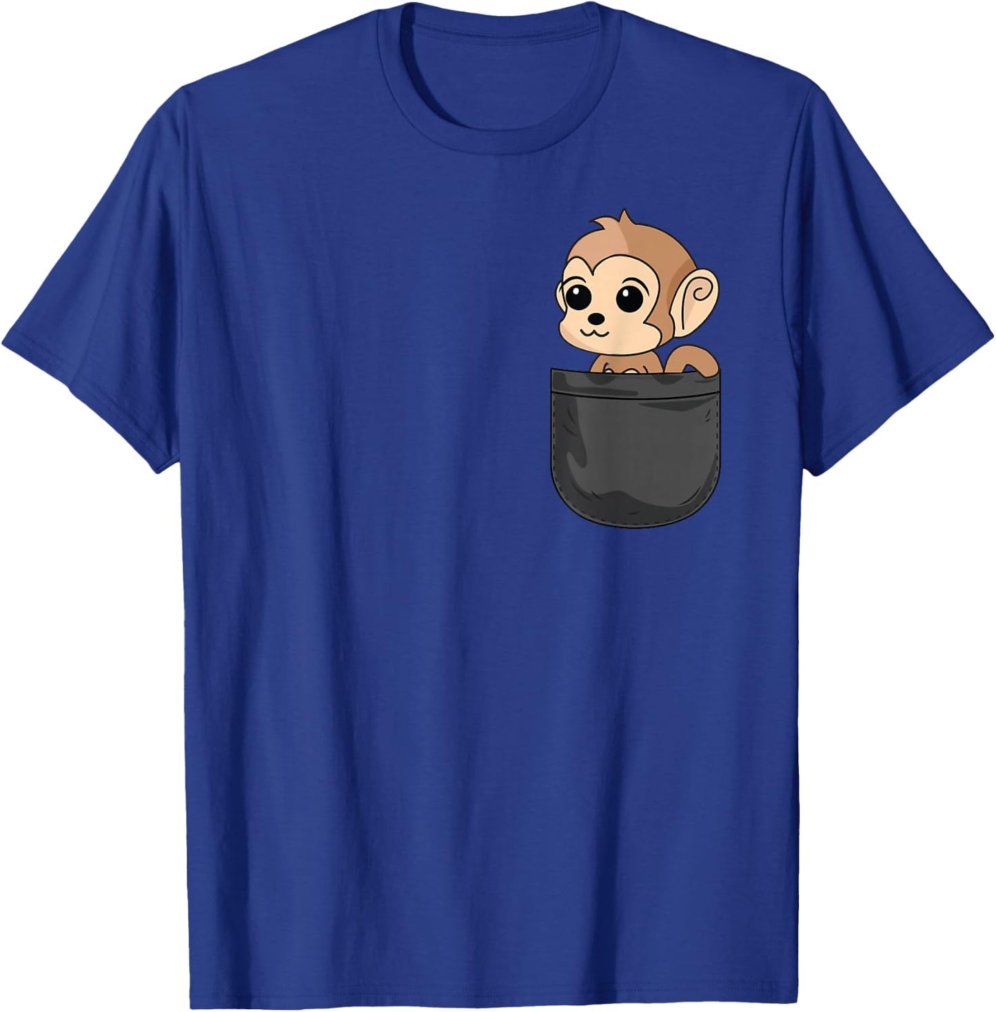 Monkey In Pocket Funny Animal Lover Gift T-Shirt - T-Shirt | Royal