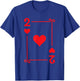 Playing Card Costume - 2 Hearts Card - Two Card T-Shirt - T-Shirt | Royal