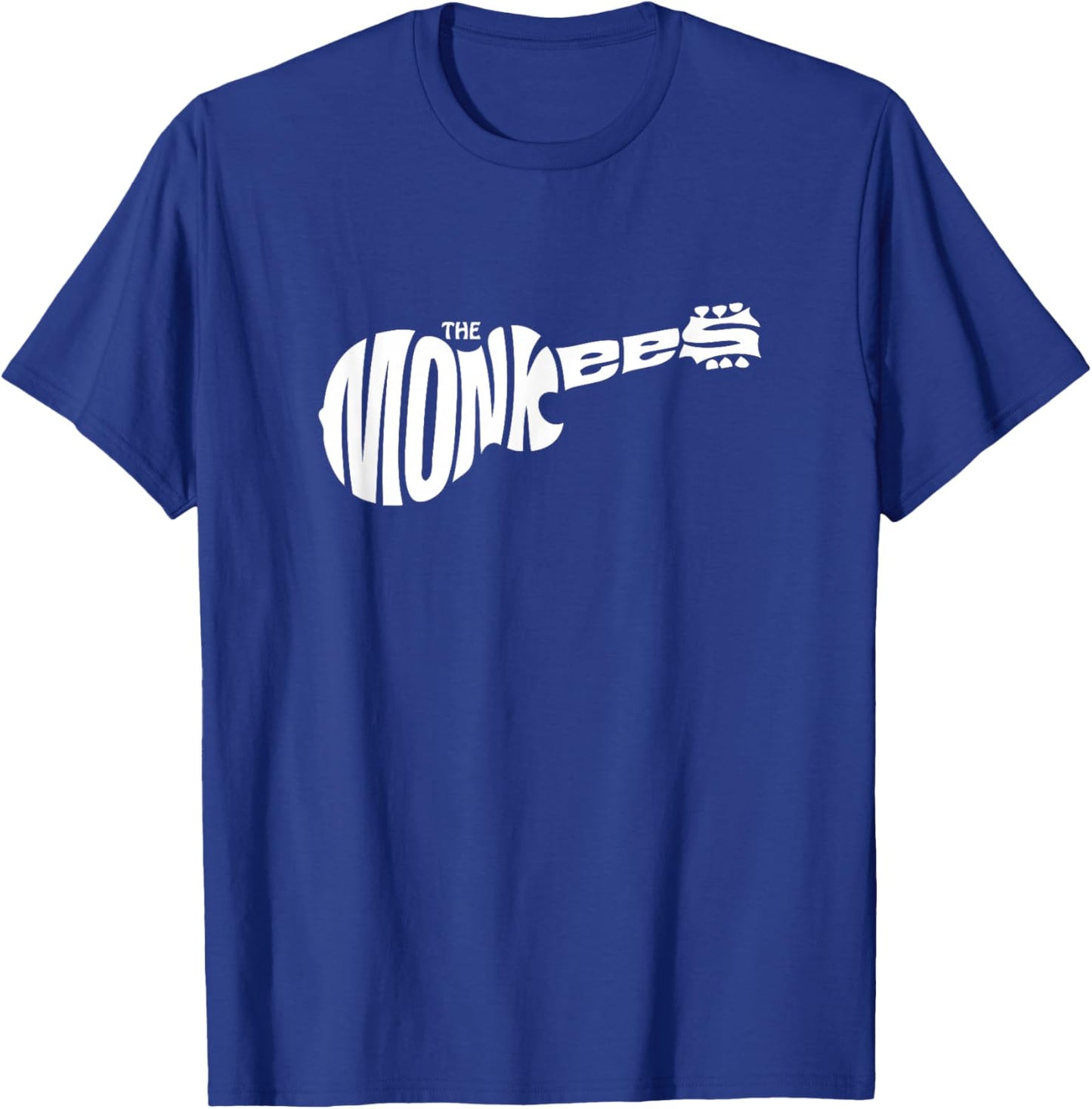 The Monkees Classic White Guitar Logo Black Small T-Shirt - T-Shirt | Royal