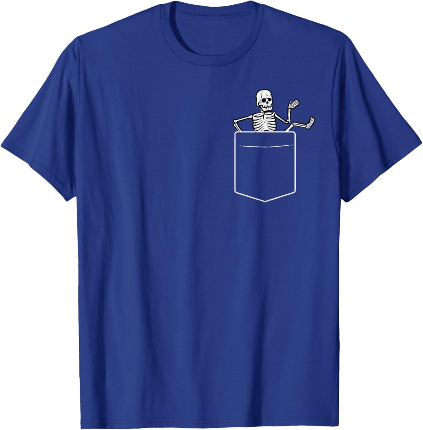 Halloween Skeleton Costume Pocket Men Women Kids Boys Girls T-Shirt - T-Shirt | Royal