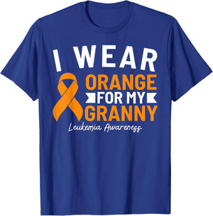 I Wear Orange For My Granny Leukemia Awareness T-Shirt - T-Shirt | Royal