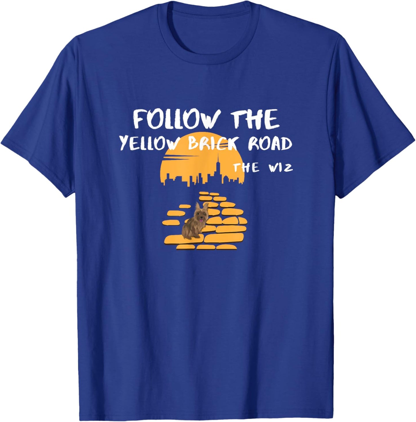 Follow Yellow Brick Road Wiz Black Film Movies Graphic T-Shirt - T-Shirt | Royal