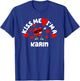 Kiss Me Dabbing Heart Personalized First Name Karin T-Shirt - T-Shirt | Royal