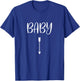 Baby with Arrow Pointing Down to Belly Matching Pregnancy T-Shirt - T-Shirt | Royal
