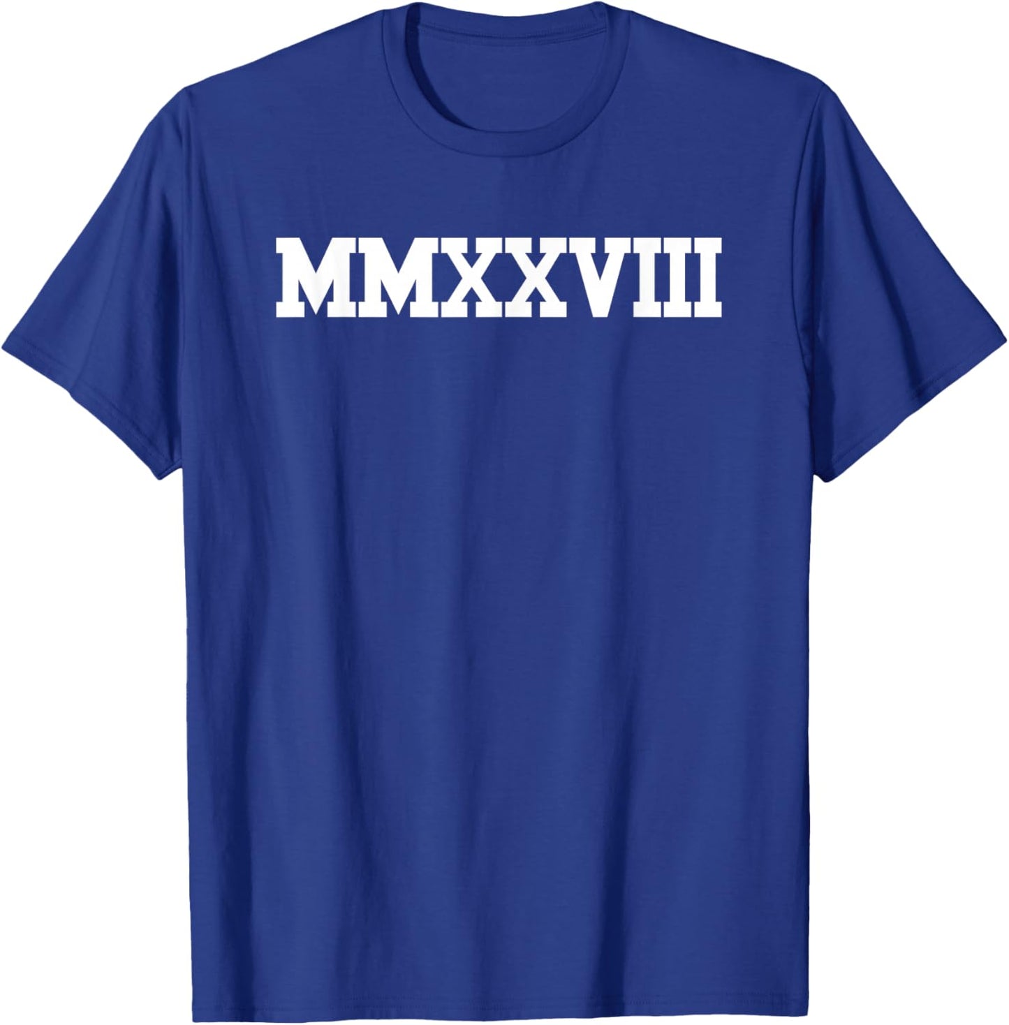 Class Of 2028 Senior Roman Numerals 2028 Graduation T-Shirt - T-Shirt | Royal