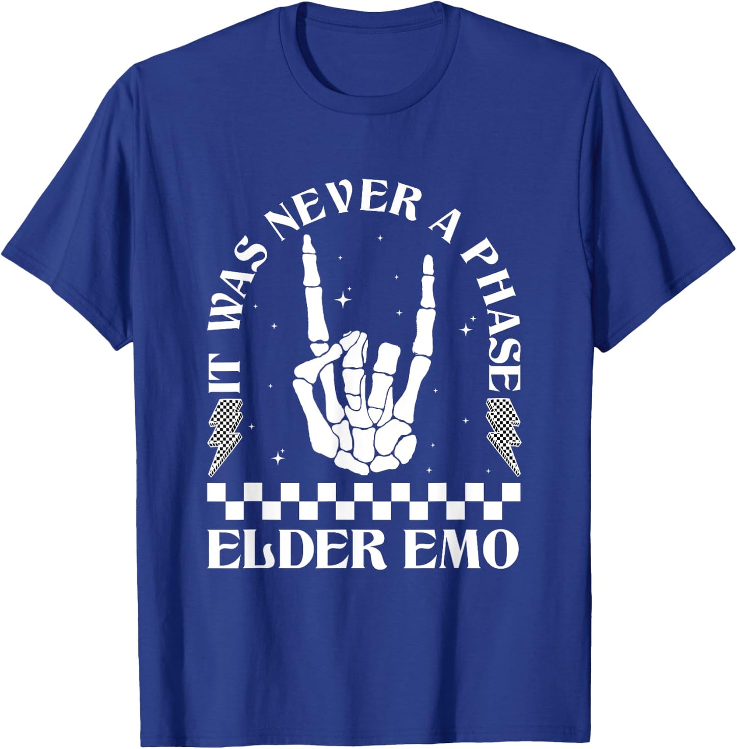 Vintage Elder Emo Club It was Never A Phase Goth Emo Music T-Shirt - T-Shirt | Royal