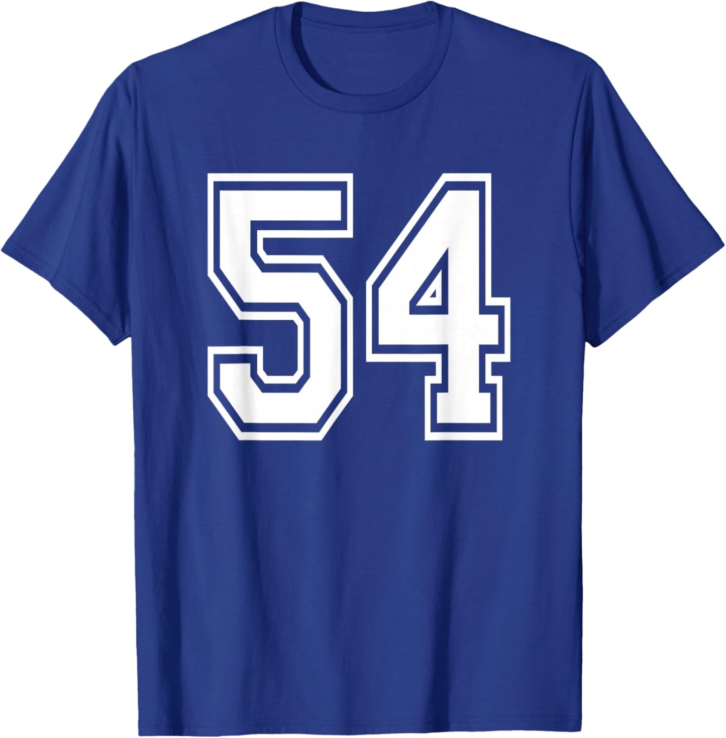 Number 54 Birthday Gift Sports Player Team Numbered Jersey T-Shirt - T-Shirt | Royal