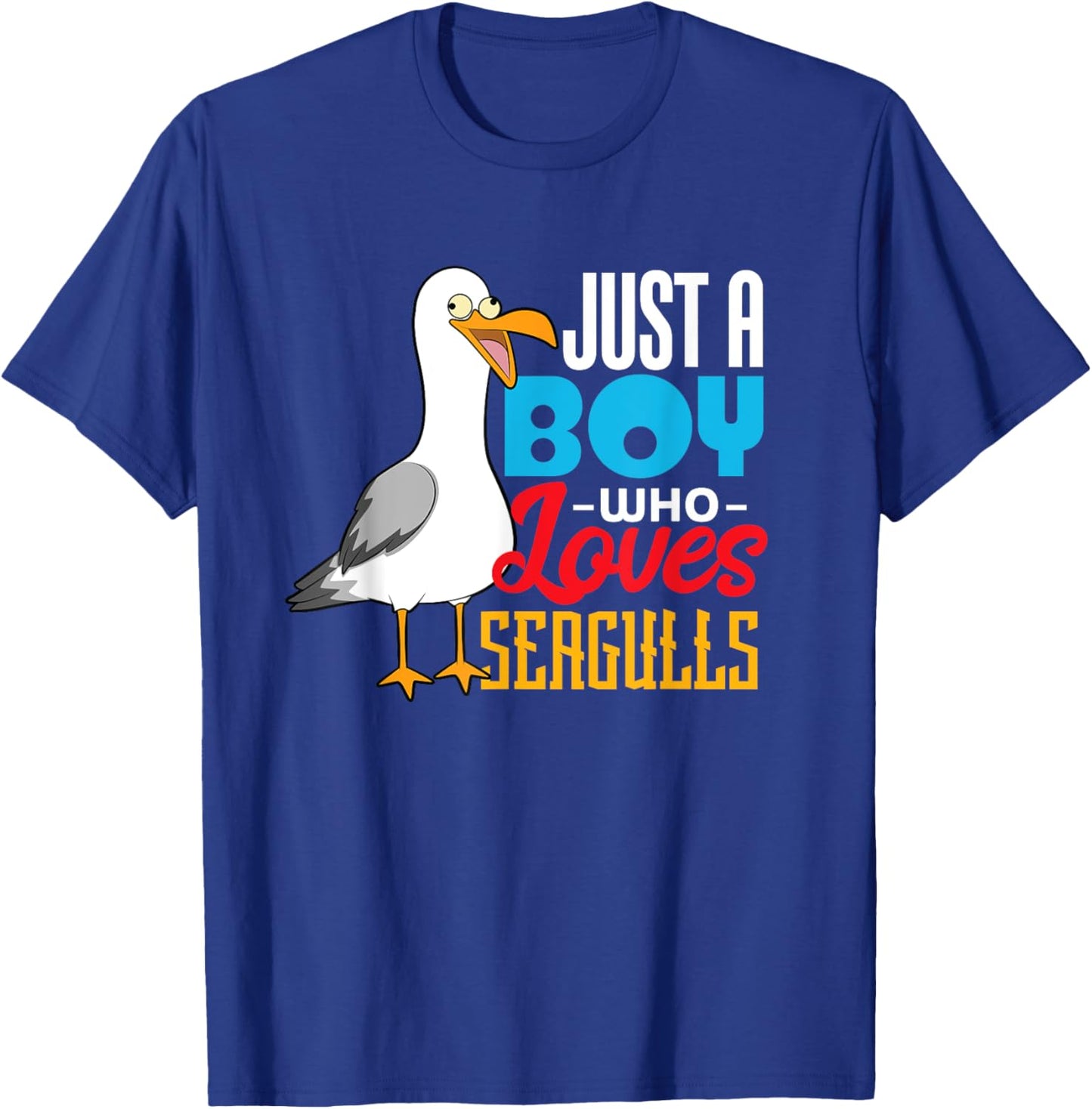 Just A Boy Who Loves Seagulls T-Shirt - T-Shirt | Royal