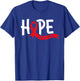 Aids Hope Red Ribbon World Aids Day Hiv Aids Awareness T-Shirt - T-Shirt | Royal